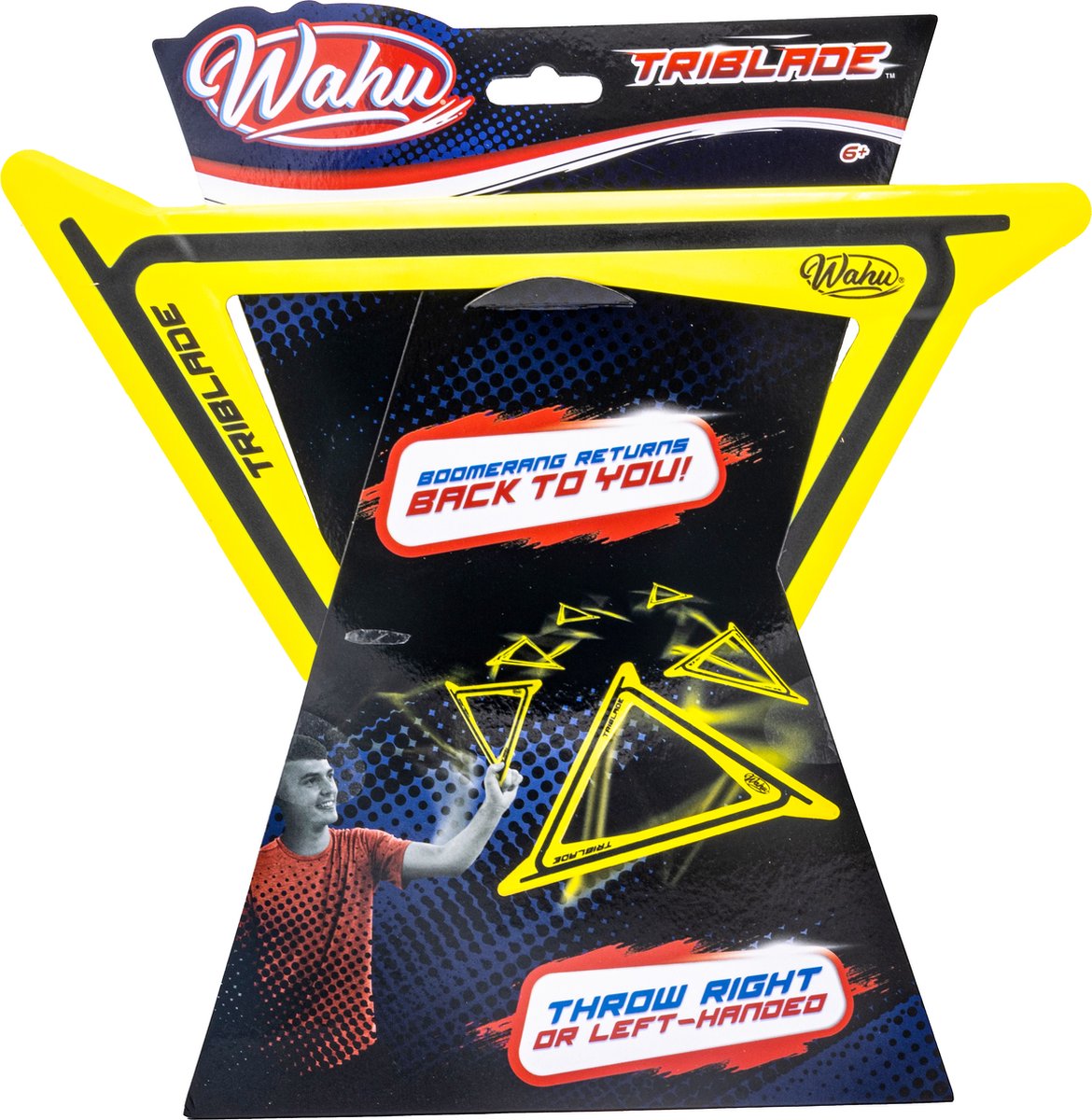 Wahu Triblade Boomerang - Geel - Lichtgewicht Boemerang - Zacht - 29cm
