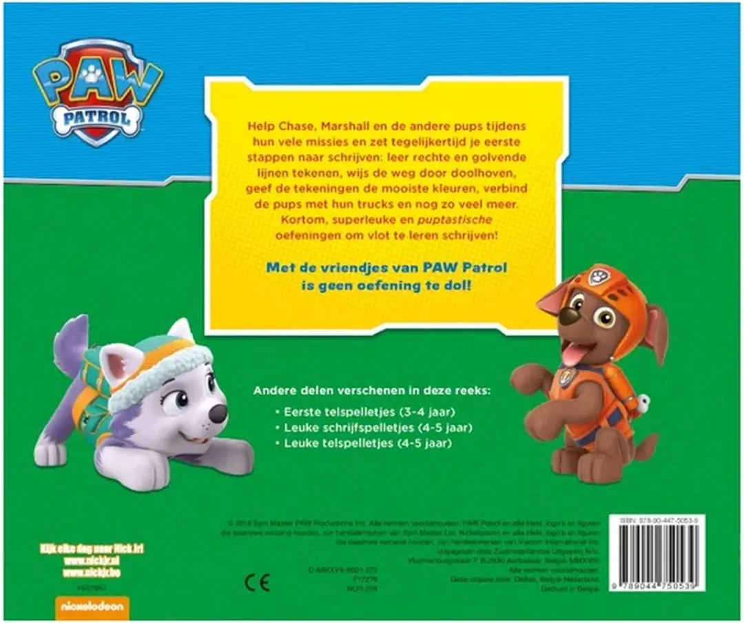 PAW Patrol Kleurboek & Eerste Schrijfspelletjes 32 Pagina's - Multicolor