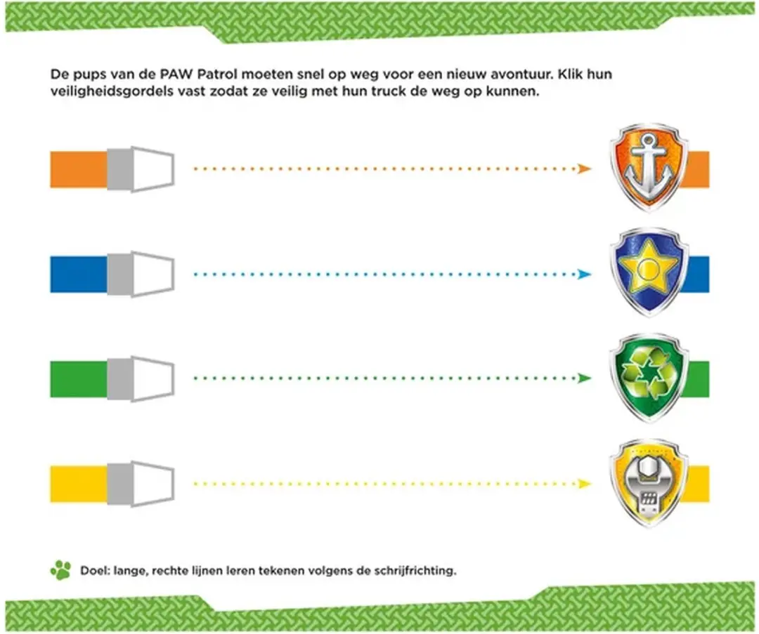 PAW Patrol Kleurboek & Eerste Schrijfspelletjes 32 Pagina's - Multicolor