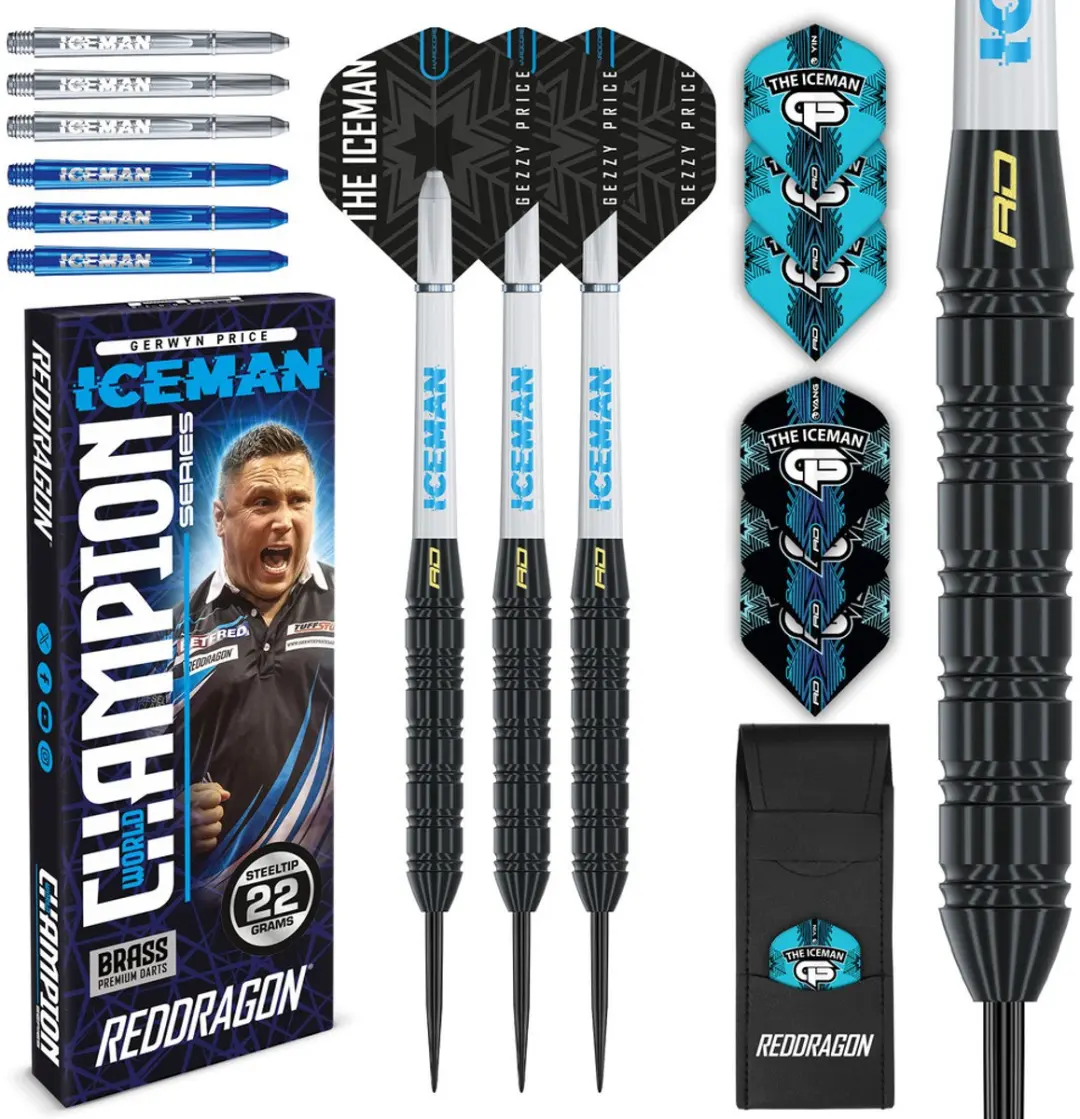 Red Dragon Gerwyn Price Iceman Brass Dartpijlen
