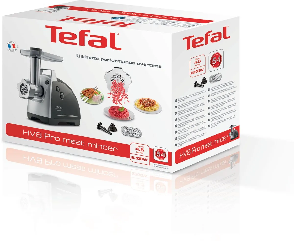 Tefal HV8 Vleesmolen 2200W - Grijs/Zilver