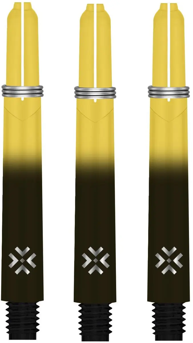 Bullet Shafts 41mm - Zwart/Geel - 3 Stuks