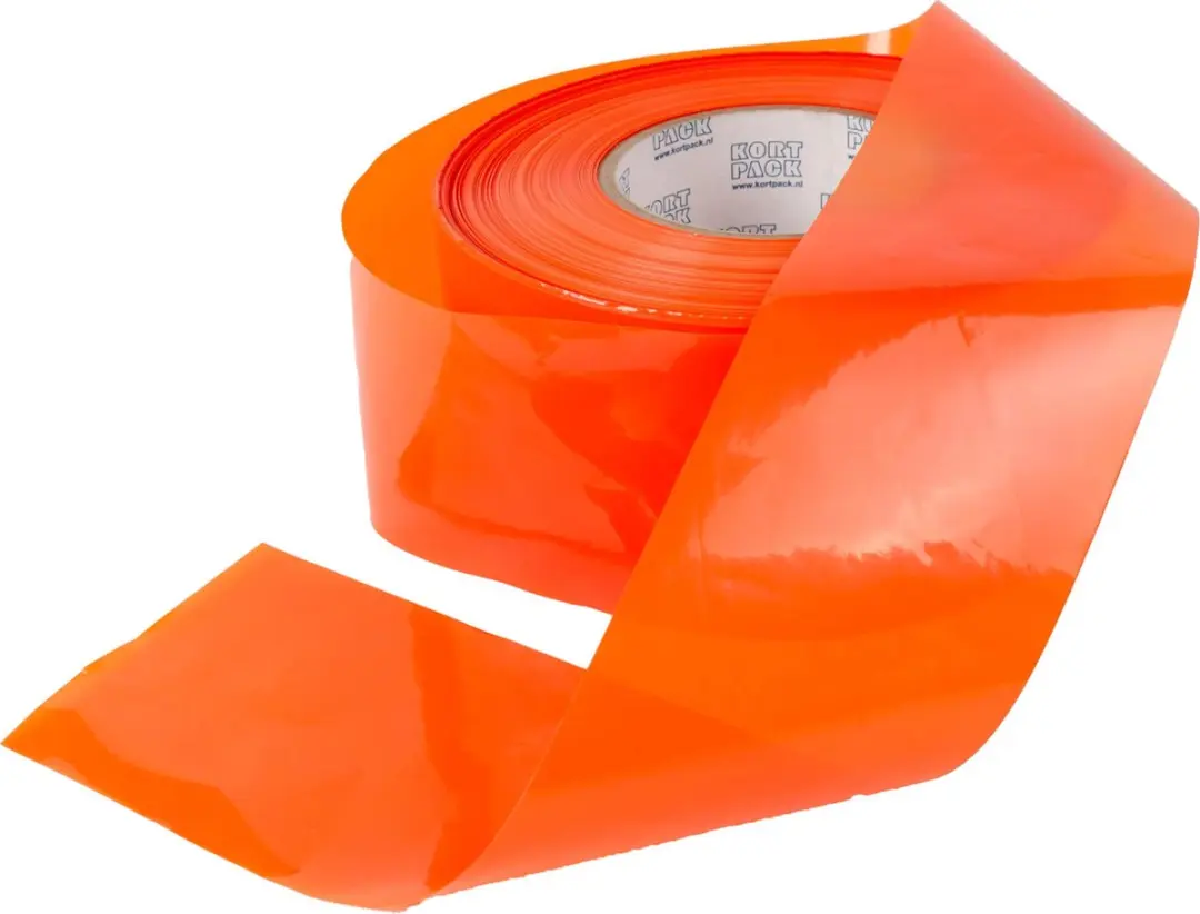Kortpack Oranje Waarschuwingslint 75mm x 100m