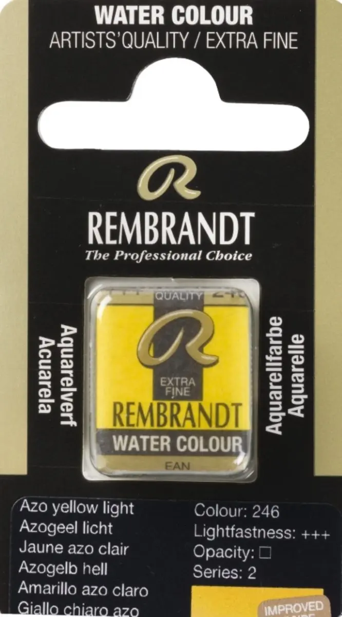 Rembrandt Waterverf Napje Azo Yellow Light 268