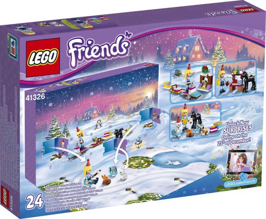 LEGO Friends Adventkalender 217 Stukken - 1 Minifiguur - Paars