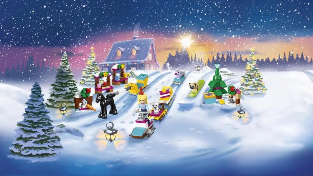 LEGO Friends Adventkalender 217 Stukken - 1 Minifiguur - Paars