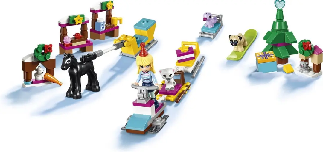 LEGO Friends Adventkalender 217 Stukken - 1 Minifiguur - Paars