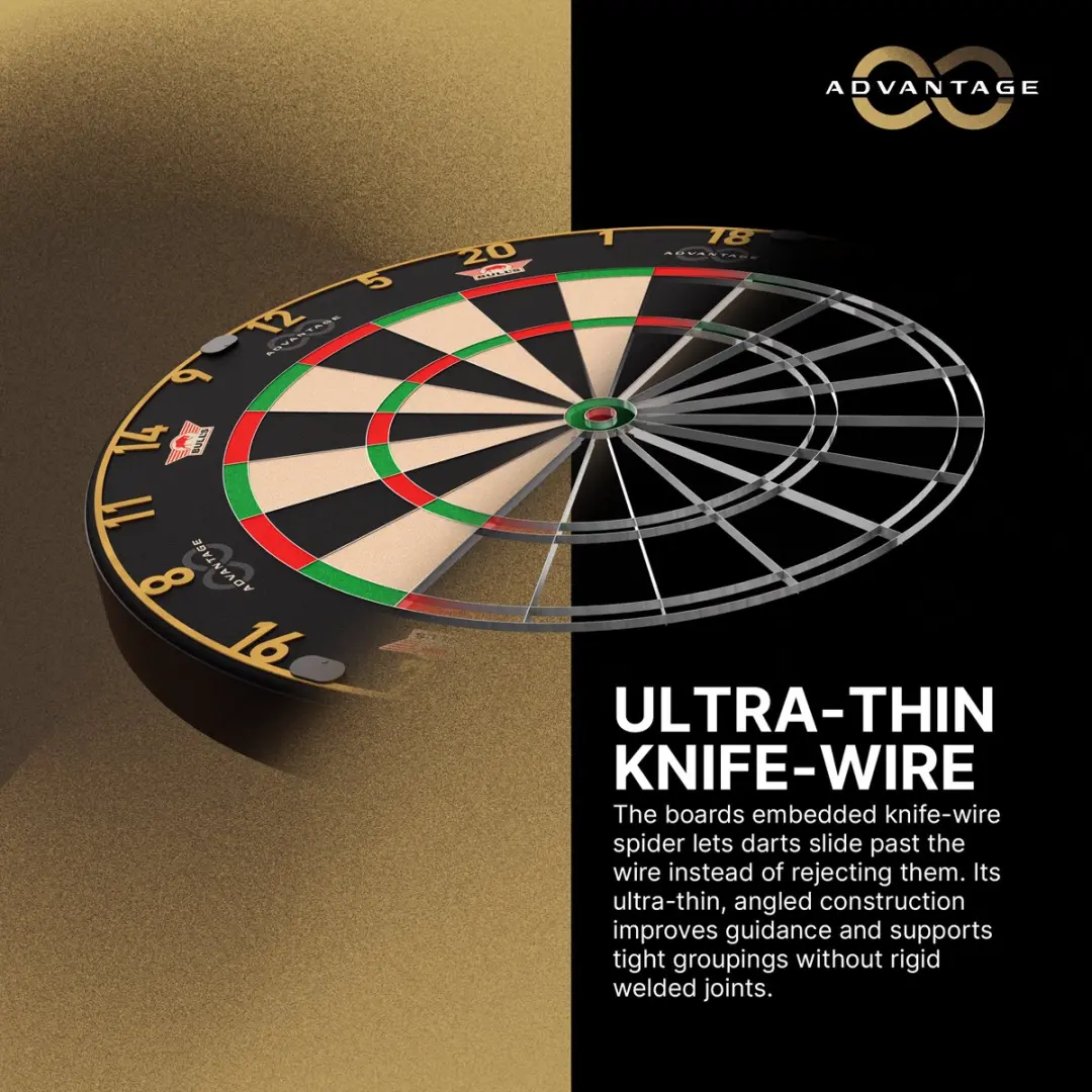 Bull's Advantage 8 Dartbord BU-68014-1 - 45.1cm - Wedstrijdkwaliteit