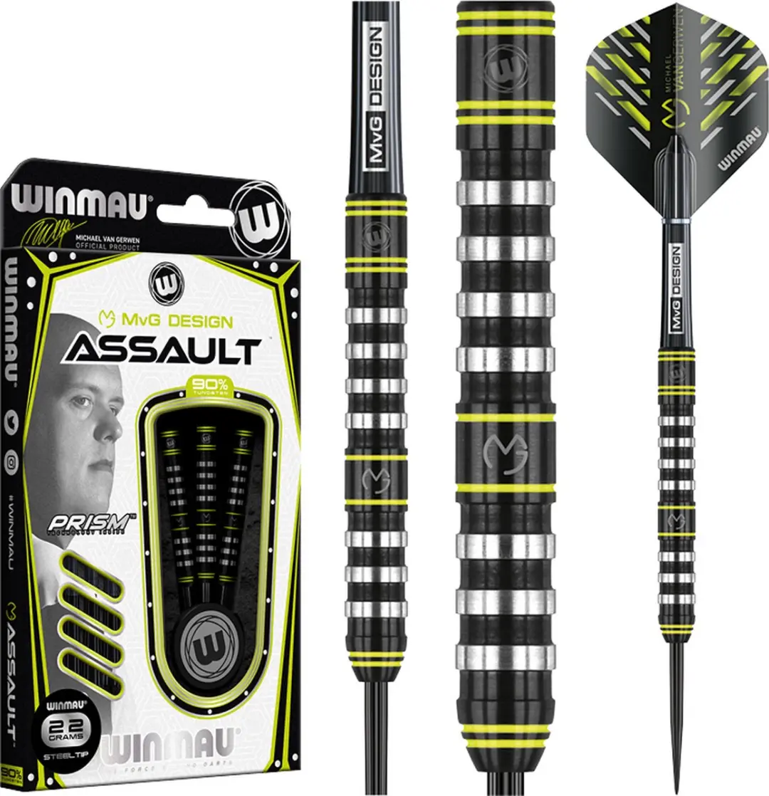 Winmau Michael van Gerwen Assault Dartpijlen 3 Stuks - 22
