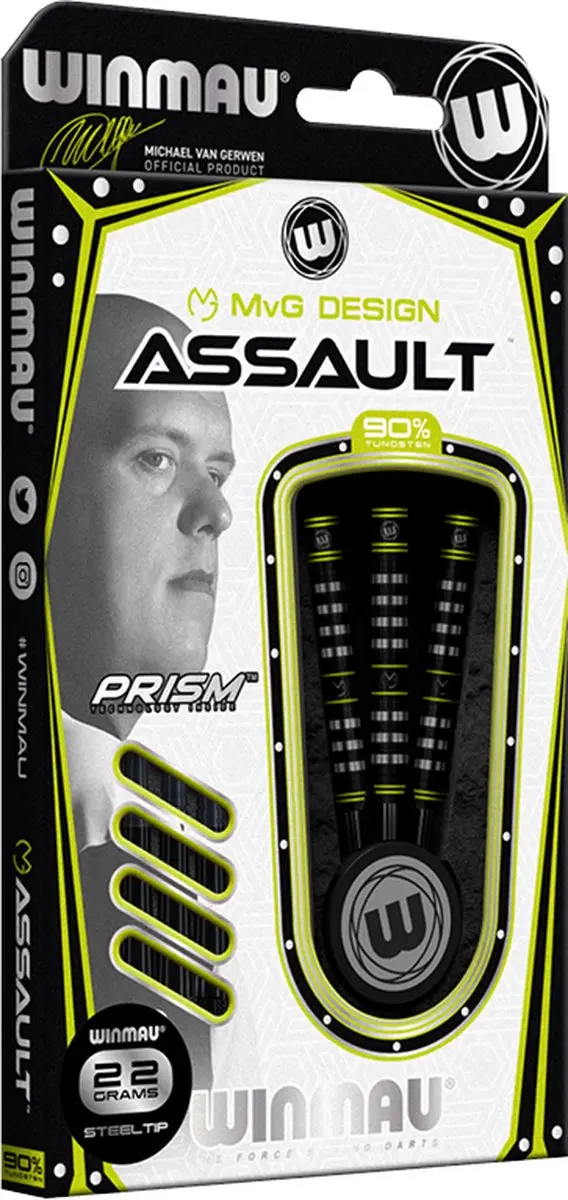 Winmau Michael van Gerwen Assault Dartpijlen 3 Stuks - 22