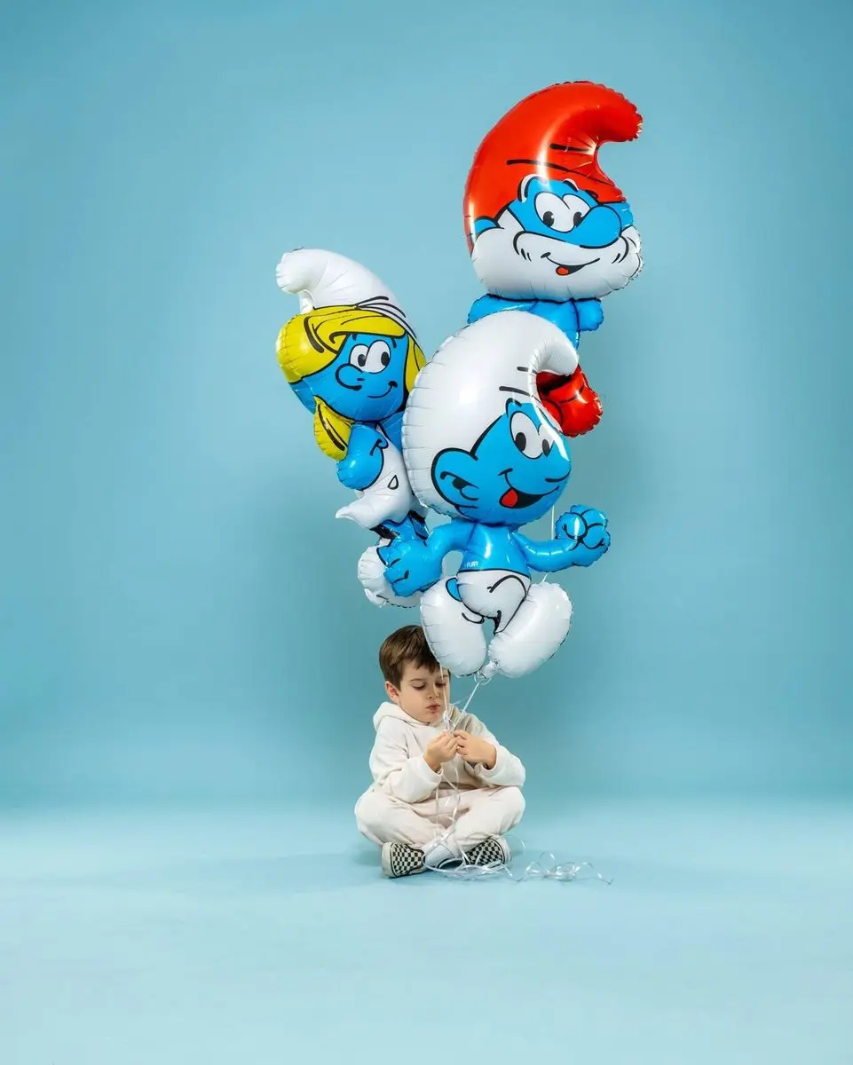 Grabo Balloon Foil Grote Smurf & Papa Smurf - 100cm - Smurf