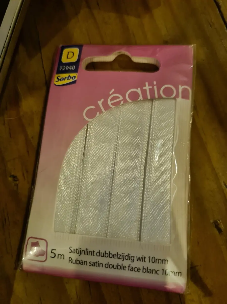 Sorbo Satinlint Wit 10mm