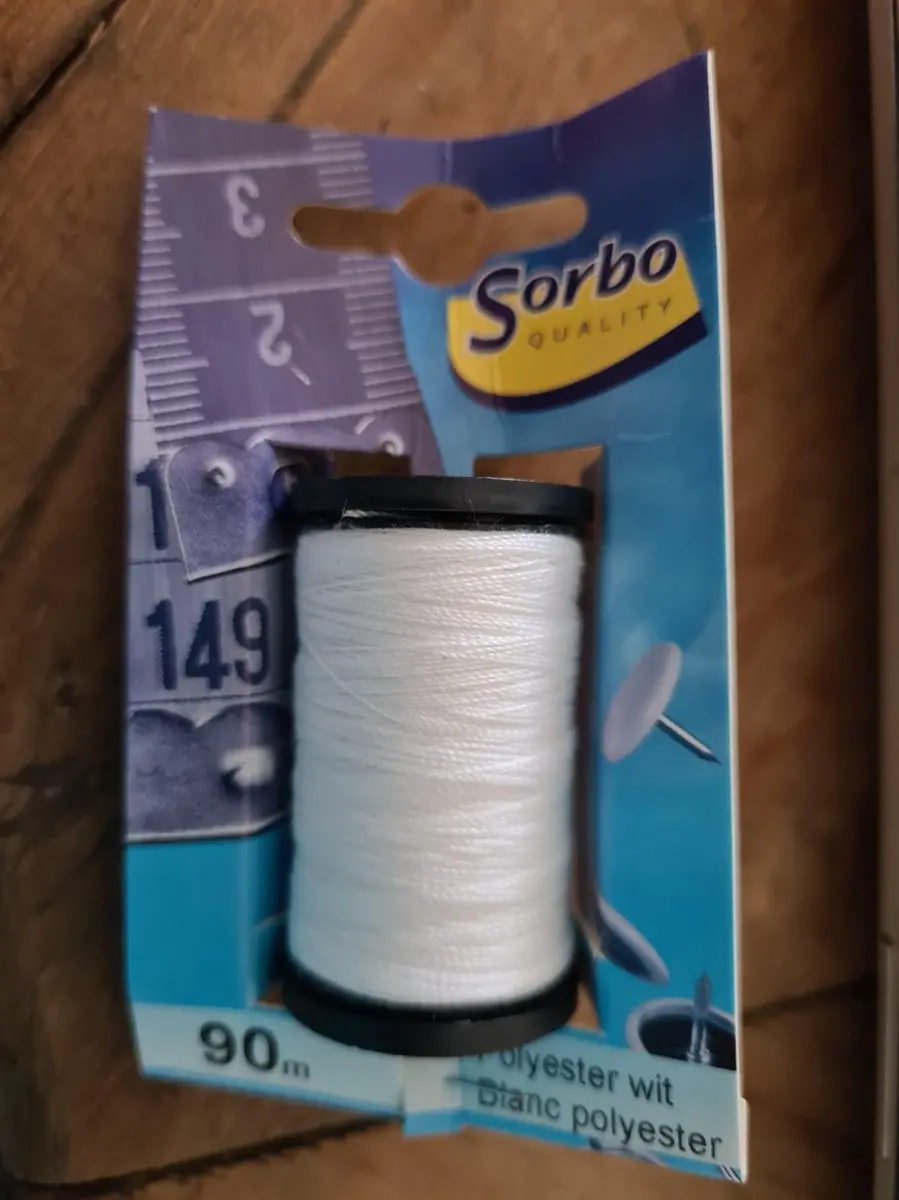 Sorbo Garen Polyester Wit 90m
