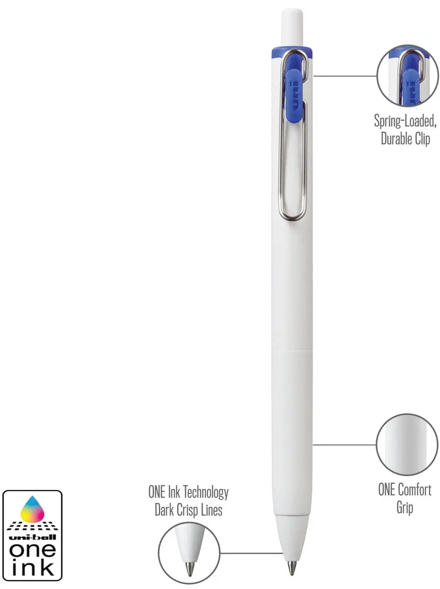 uni-ball One Hervulbare Gelpen - Blauw 0,7mm