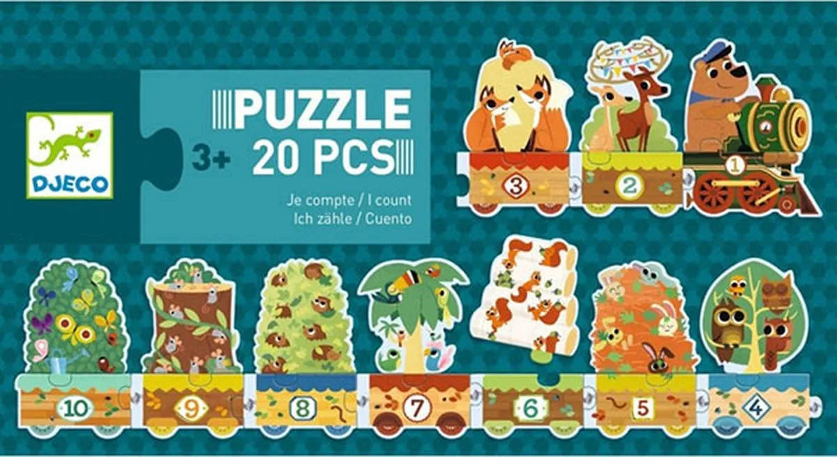 Djeco Puzzel Trio Ik Tel - 3+ jaar - Meerkleurig - afbeelding 5 van 5