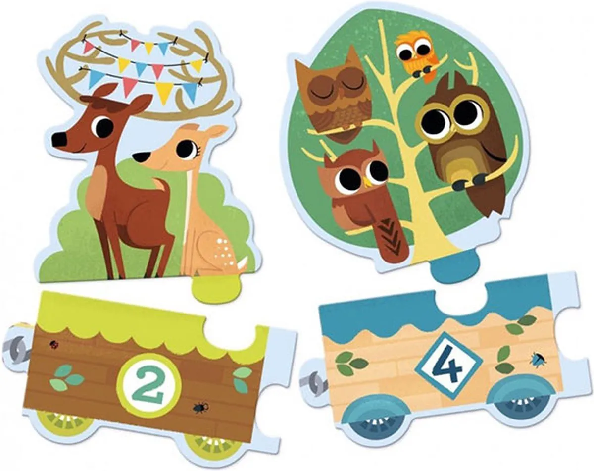 Djeco Puzzel Trio Ik Tel - 3+ jaar - Meerkleurig - afbeelding 3 van 5