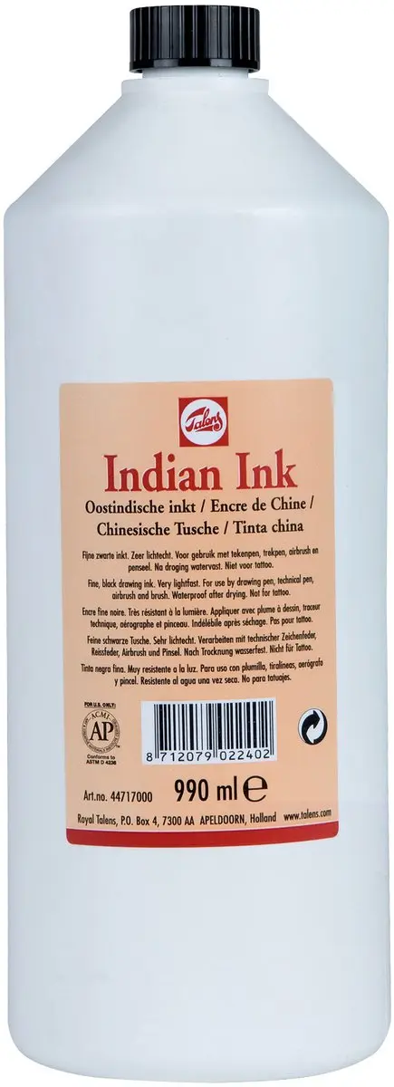 Talens Oost-Indische Inkt 990ml - Zwart