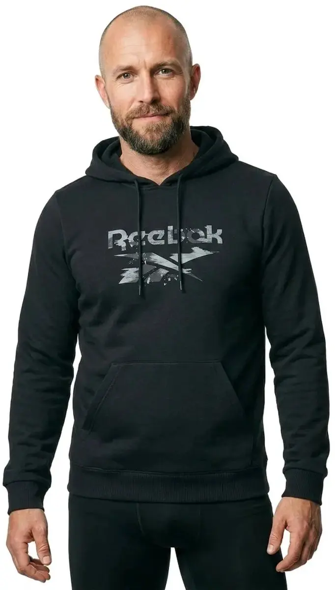 Reebok Identity Modern Camo Fleece Hoodie M - Zwart