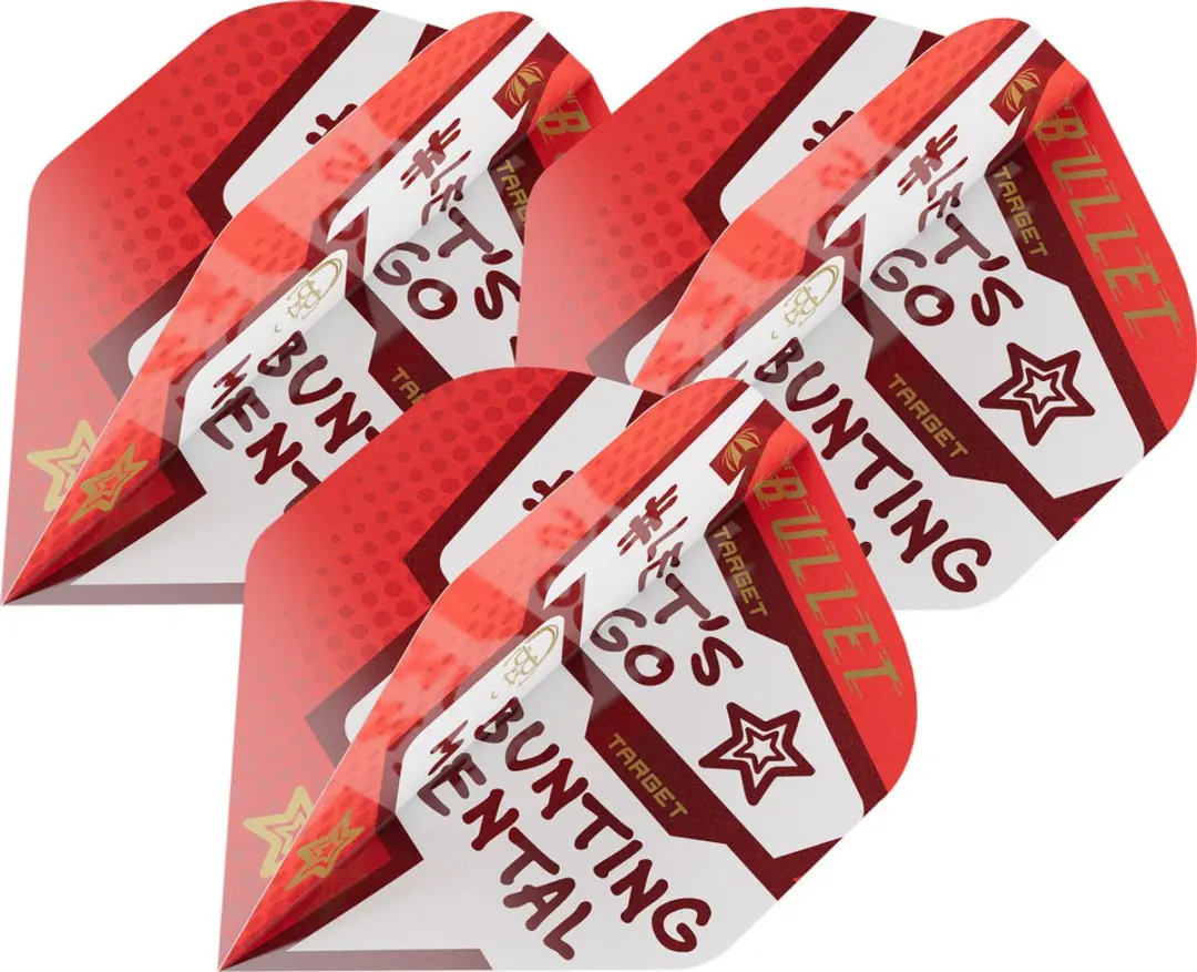 Target Stephen Bunting Pro Ultra 3 Dart Flights - Rood/Wit