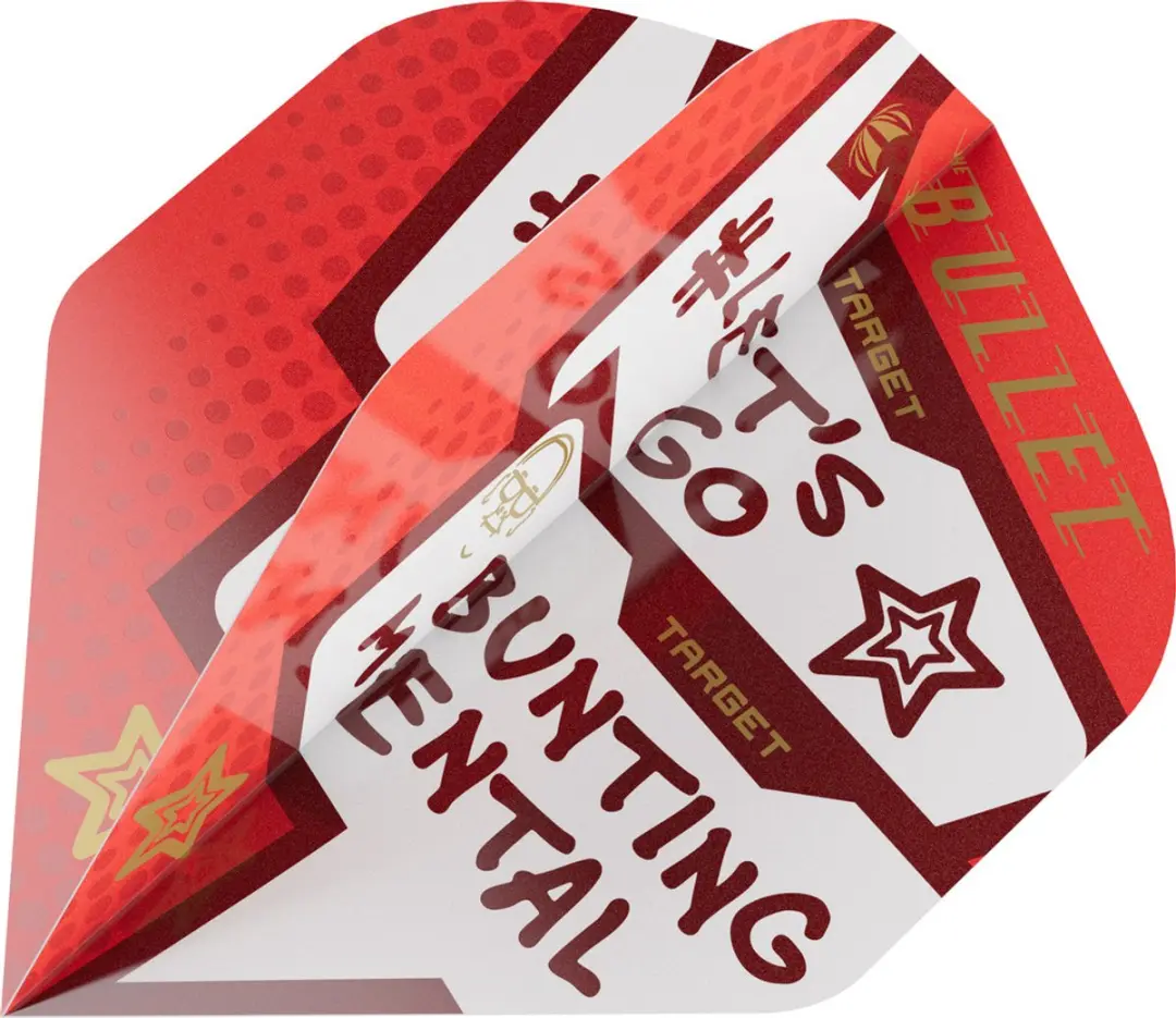 Target Stephen Bunting Pro Ultra 3 Dart Flights - Rood/Wit - afbeelding 6 van 6