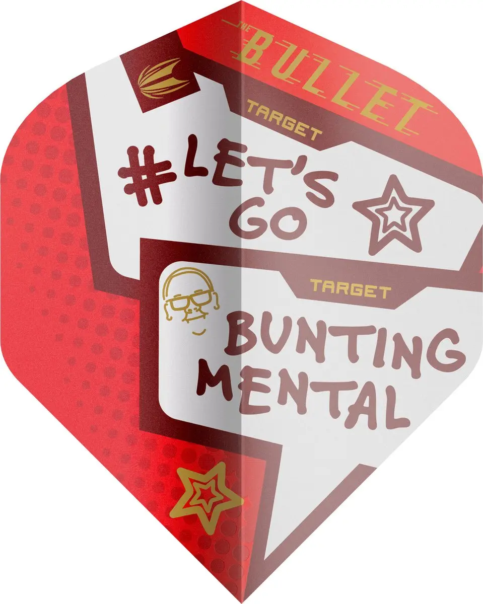 Target Stephen Bunting Pro Ultra 3 Dart Flights - Rood/Wit