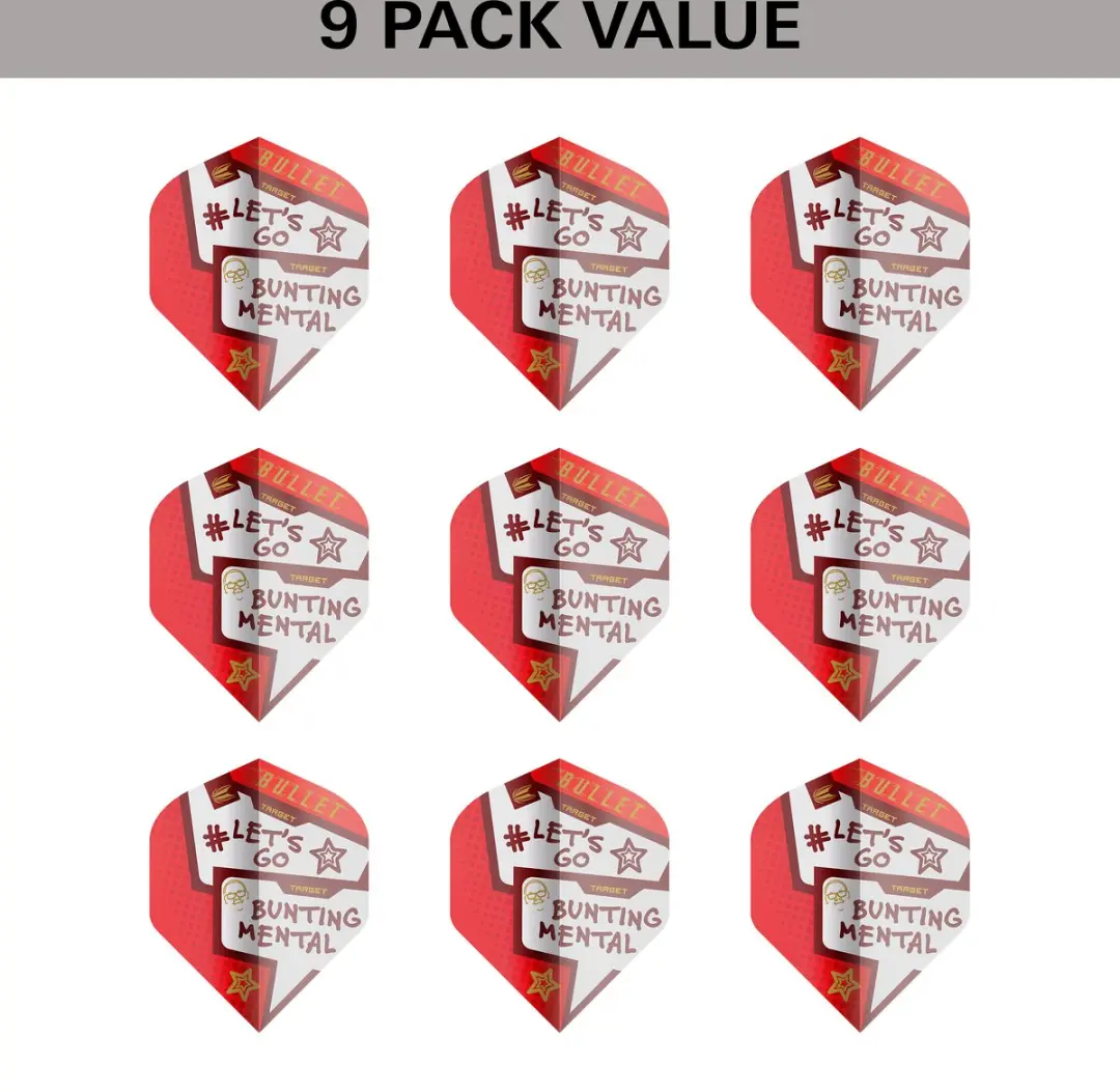 Target Stephen Bunting Pro Ultra 3 Dart Flights - Rood/Wit
