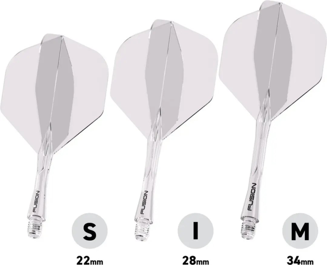 Winmau Fusion NO2 Dart Flights - Transparant - 3 Stuks