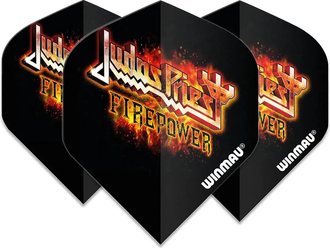 Winmau Rock Legends Judas Priest Flaming Logo Dart Flights