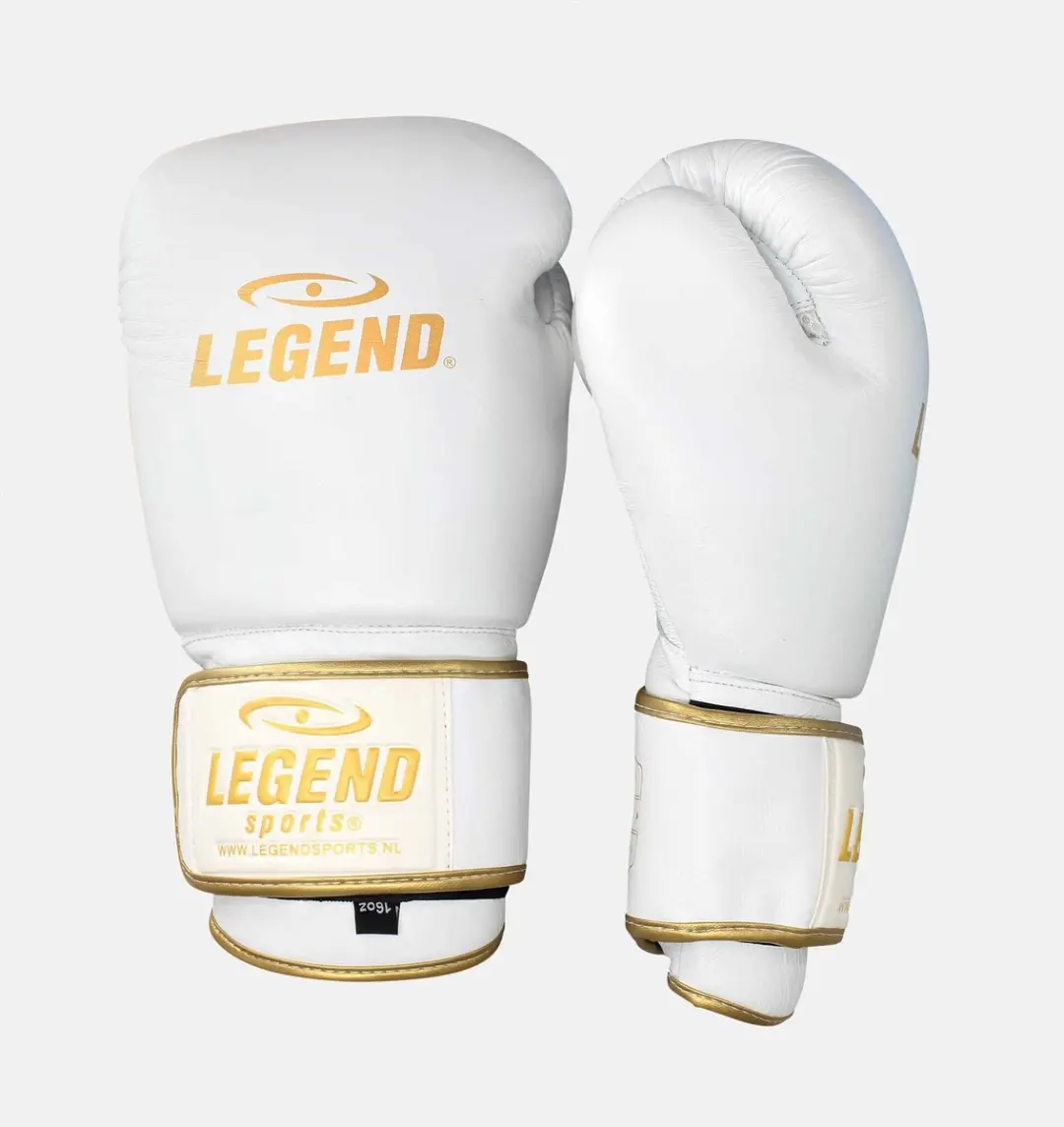 Legend Stealth Elite Bokshandschoenen 14 oz - Wit/Goud