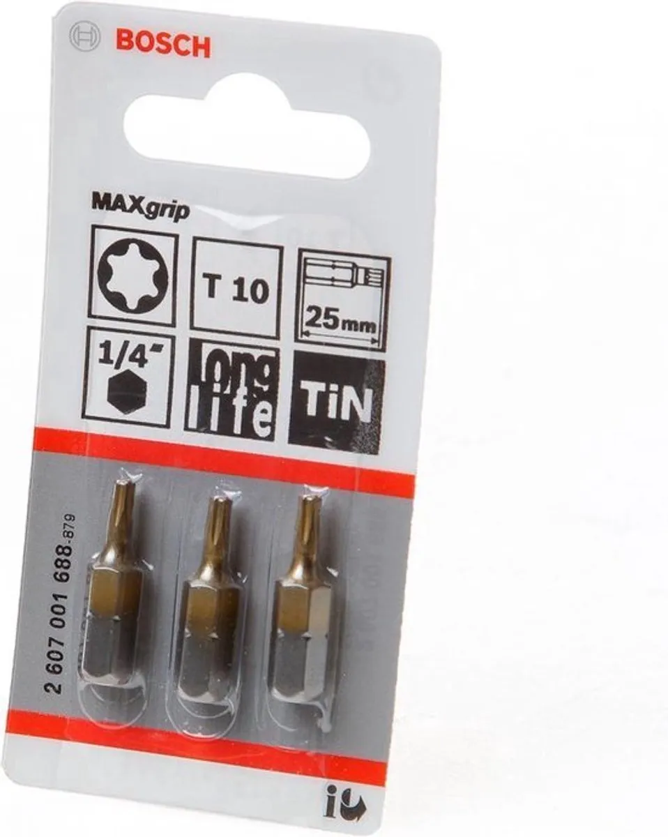 Bosch Bit T10 Extra-hard - 25mm - 3 Stuks - afbeelding 6 van 6