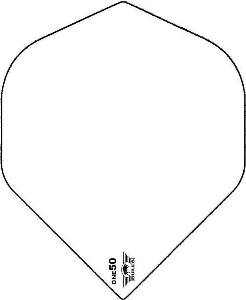Bull's One50 BU-50812 Dart Flights - 3 Stuks - Wit