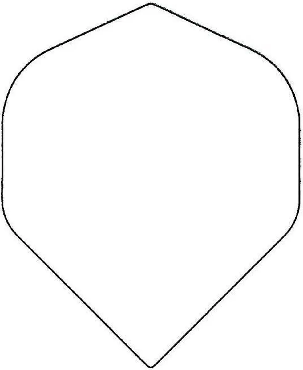 Bull's One50 BU-50812 Dart Flights - 3 Stuks - Wit