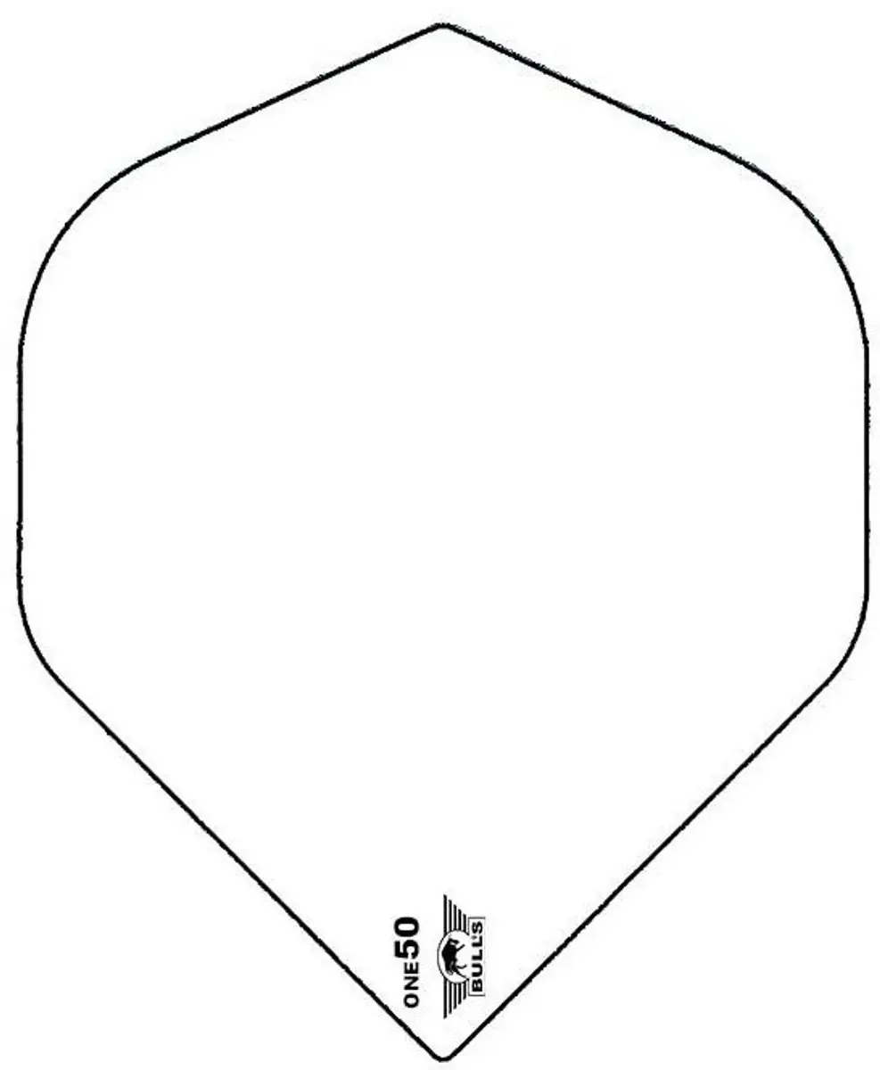 Bull's One50 BU-50812 Dart Flights - 3 Stuks - Wit
