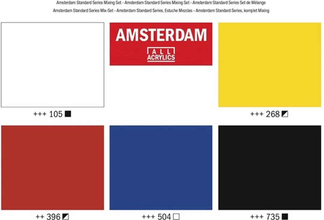 Amsterdam Standard Series Acrylverf Mengset - 5 Kleuren 600ml