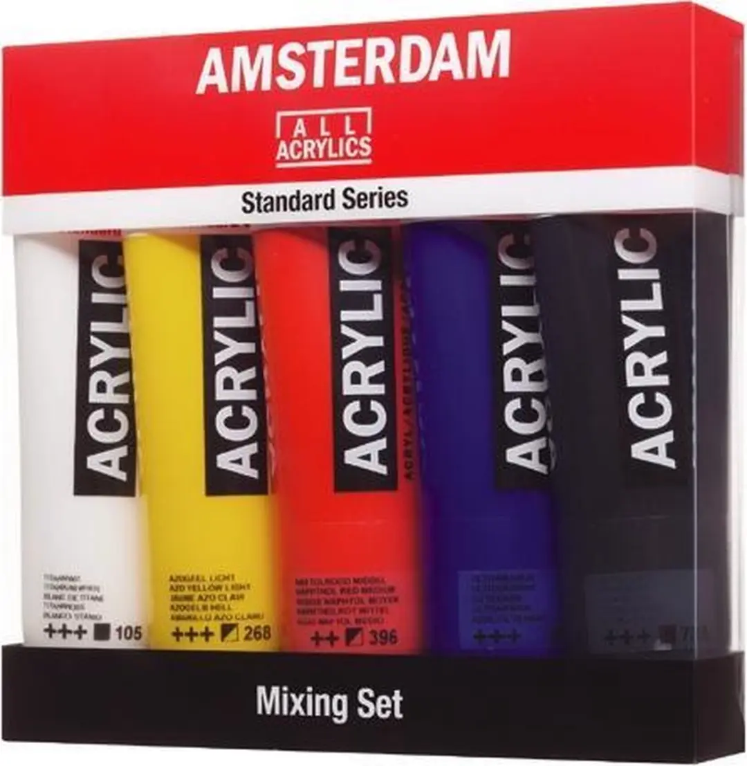 Amsterdam Standard Series Acrylverf Mengset - 5 Kleuren 600ml