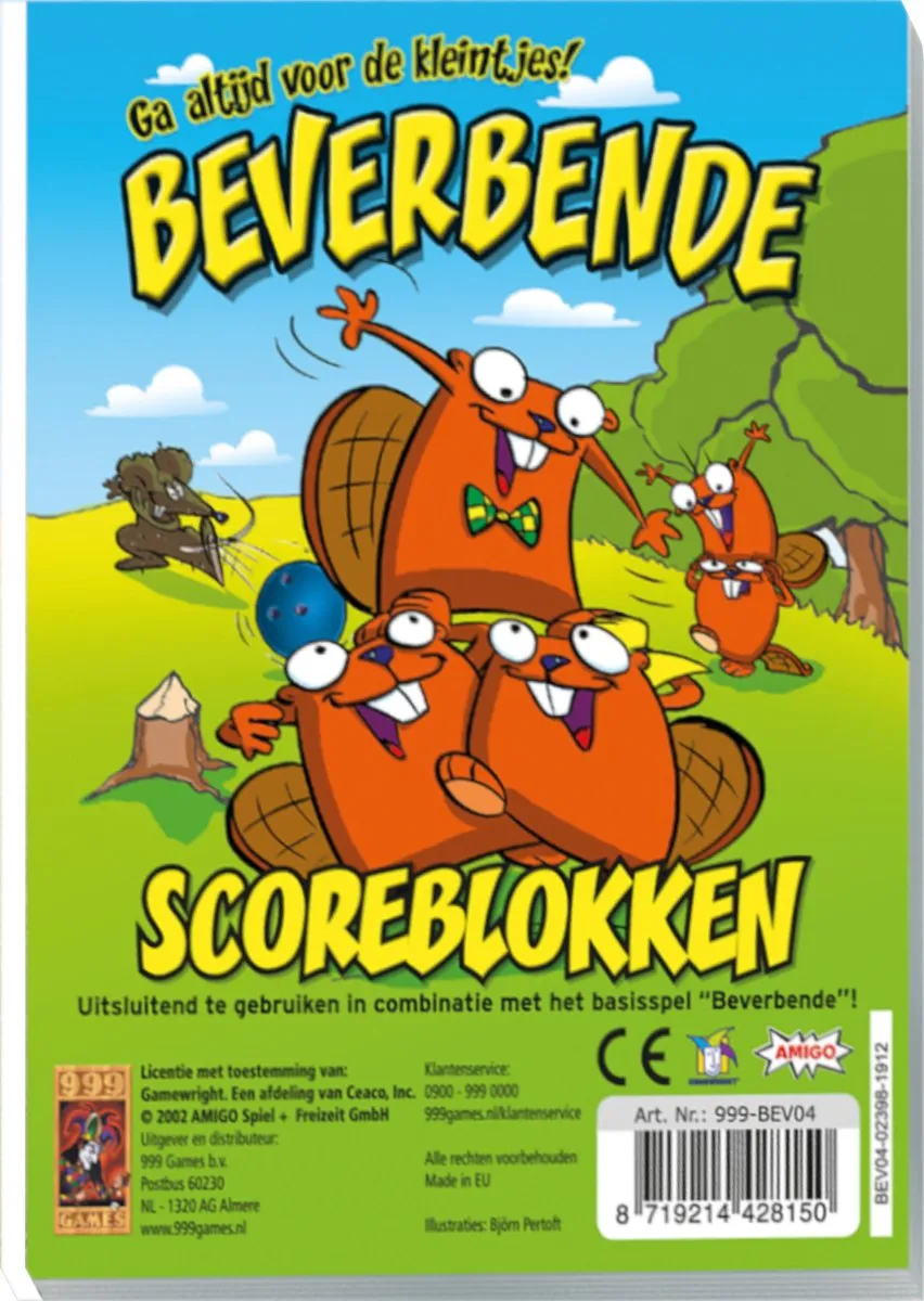 999 Games Beverbende Scoreblokken - 3 Stuks