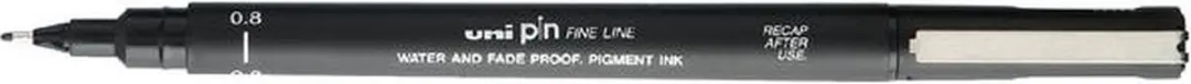 uni-ball PIN08-200 Zwart Markeerstiften - 12 Stuks
