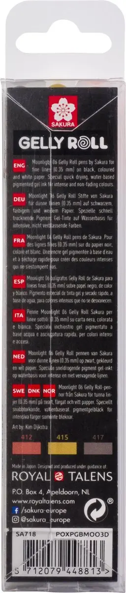 Sakura Gelly Rolls Moonlight Nature - 3 Stuks