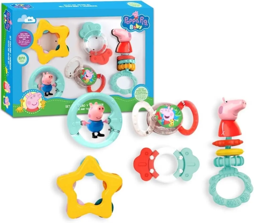 Peppa Pig Baby Speelset Rammelaars Bijtringen