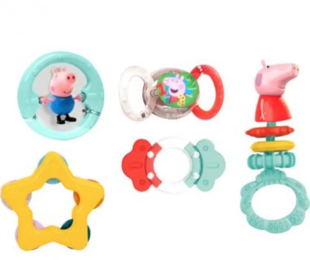 Peppa Pig Baby Speelset Rammelaars Bijtringen - Meerkleurig