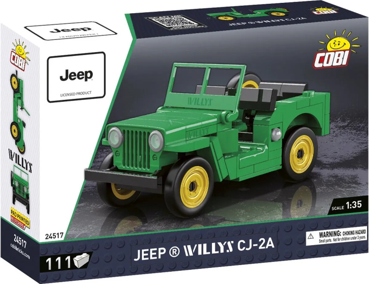 Cobi Jeep Willys CJ-2A - 111 Onderdelen - Meerkleurig