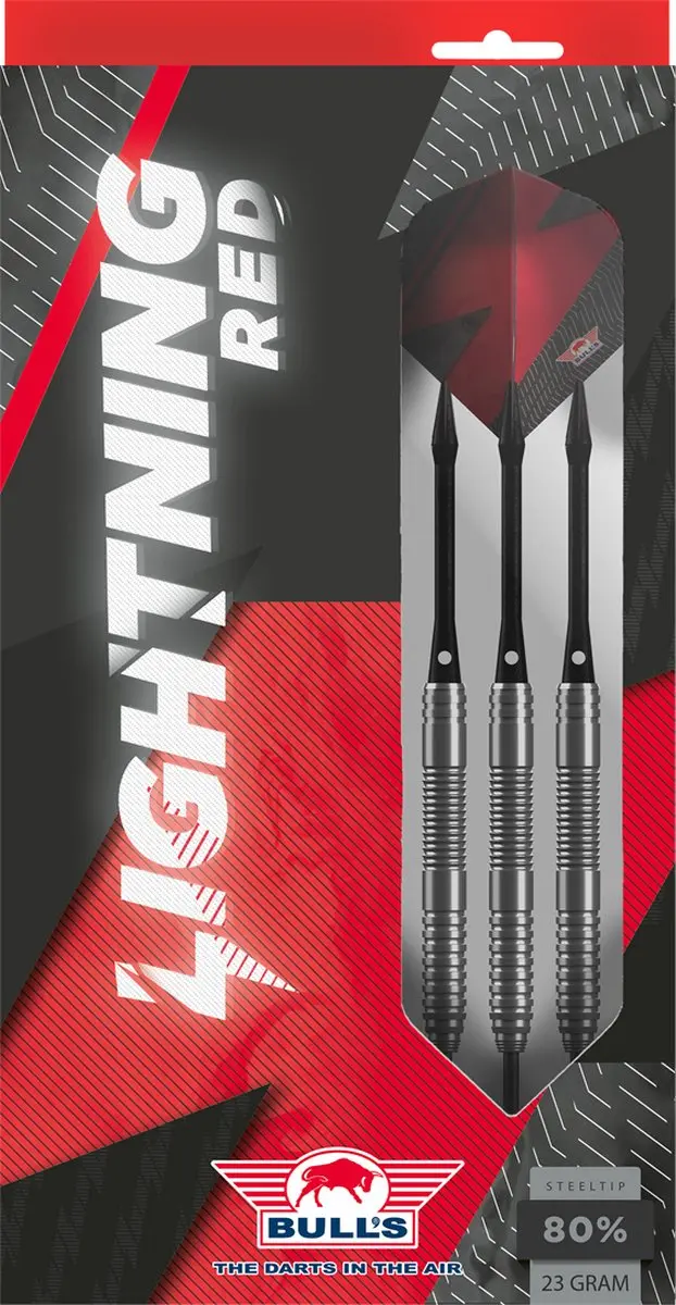 Bull's Lightning Red Dartpijlen 23g - 3 Stuks