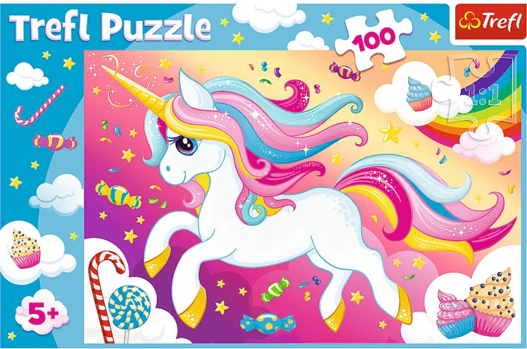 Unicorn Puzzel 100 Stuks - Multi Colour