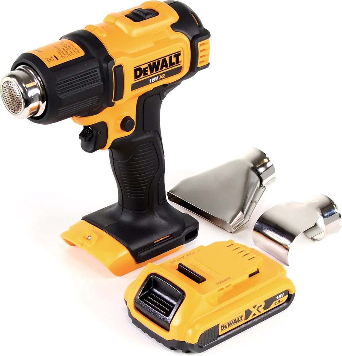 DeWalt DCE 530 N Heetluchtpistool 18V - 530°C - 2 Warmtestanden - afbeelding 2 van 5