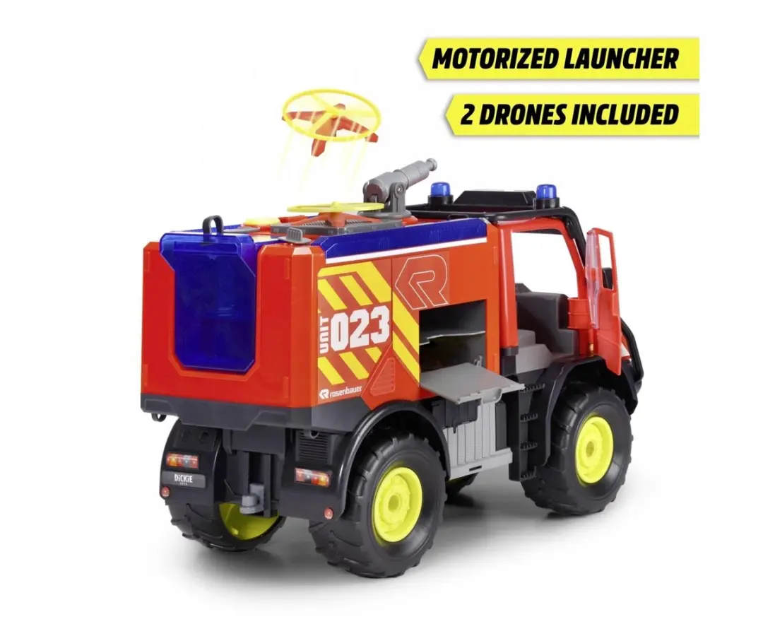 Dickie Unimog U530 Fire Rescue Brandweerwagen - 203719033 - Rood/Zwart/Geel