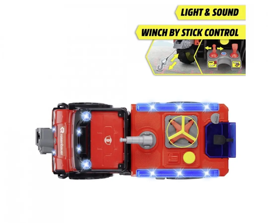 Dickie Unimog U530 Fire Rescue Brandweerwagen - 203719033 - Rood/Zwart/Geel