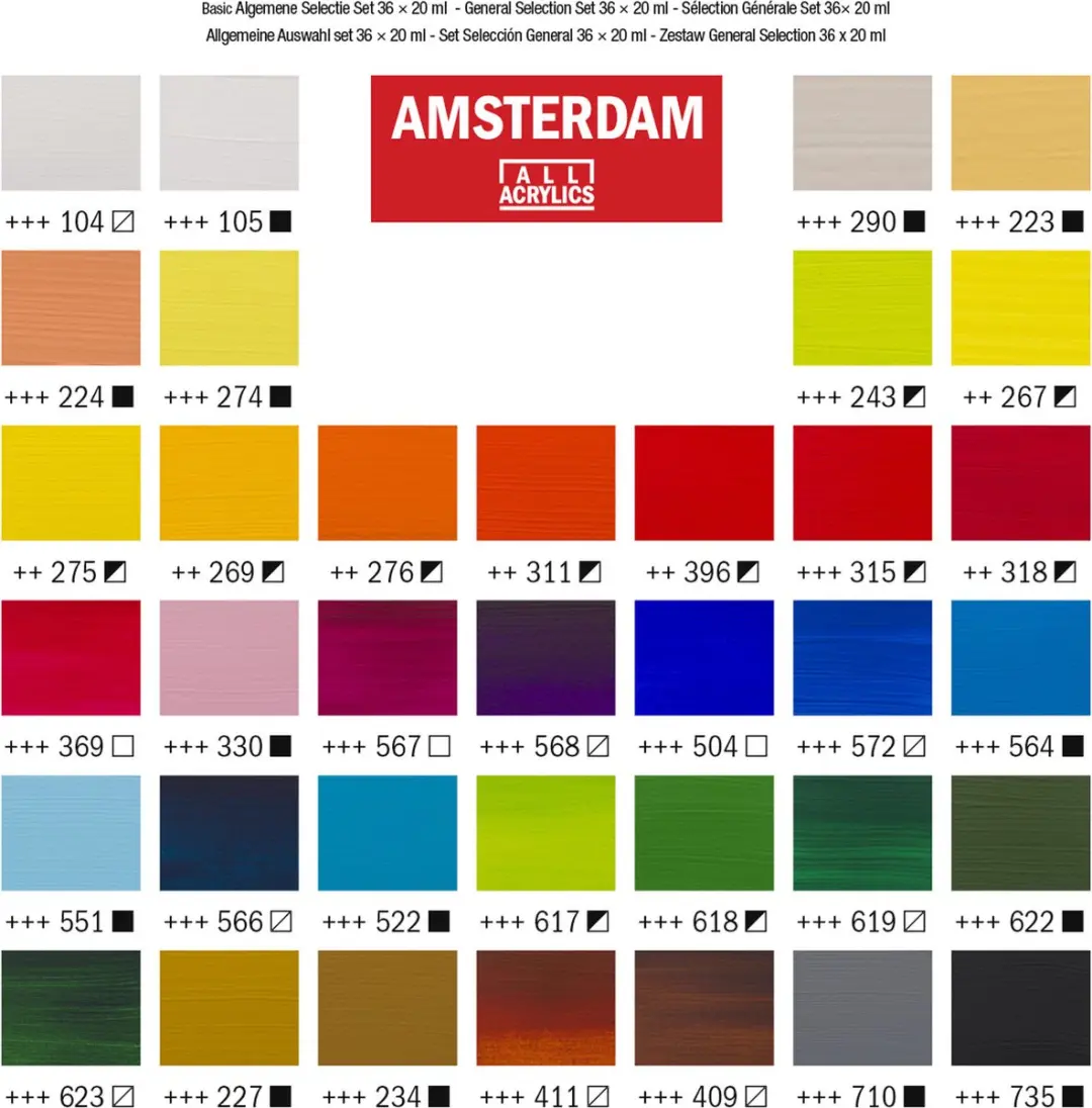 Amsterdam Standard Series Acrylverf - 36 Kleuren 20ml
