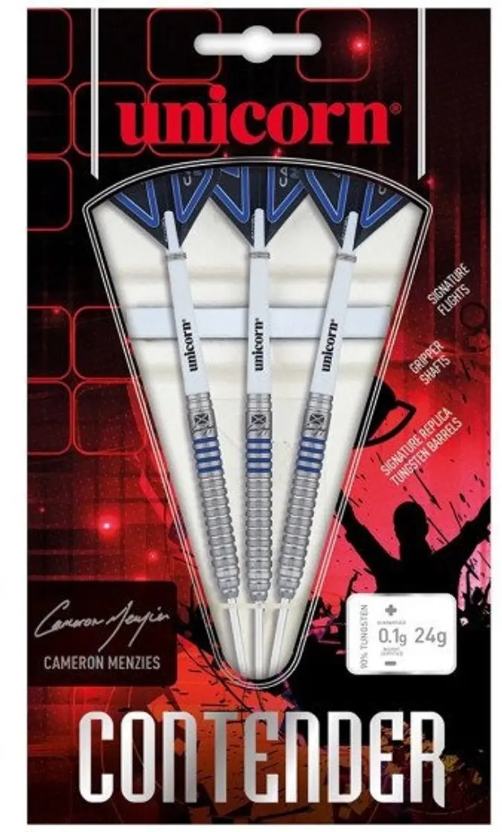 Unicorn Cameron Menzies Phase 2 Dartpijlen 90% - 3 Stuks - Blauw/Zilver