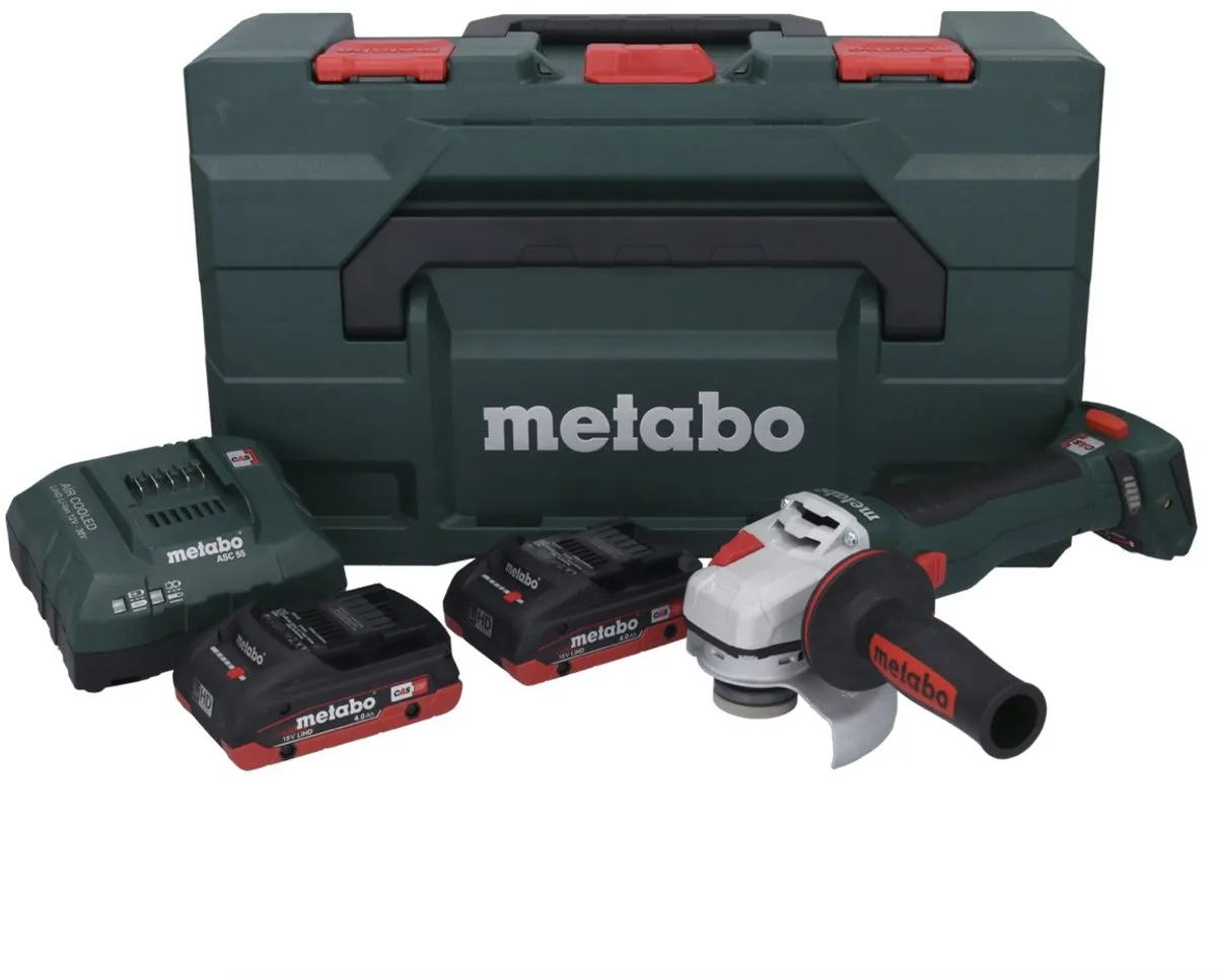 Metabo WB 18 LT BL 11-125 Haakse Slijper - 125mm - 2x 4.0Ah Accu + Lader - afbeelding 3 van 5