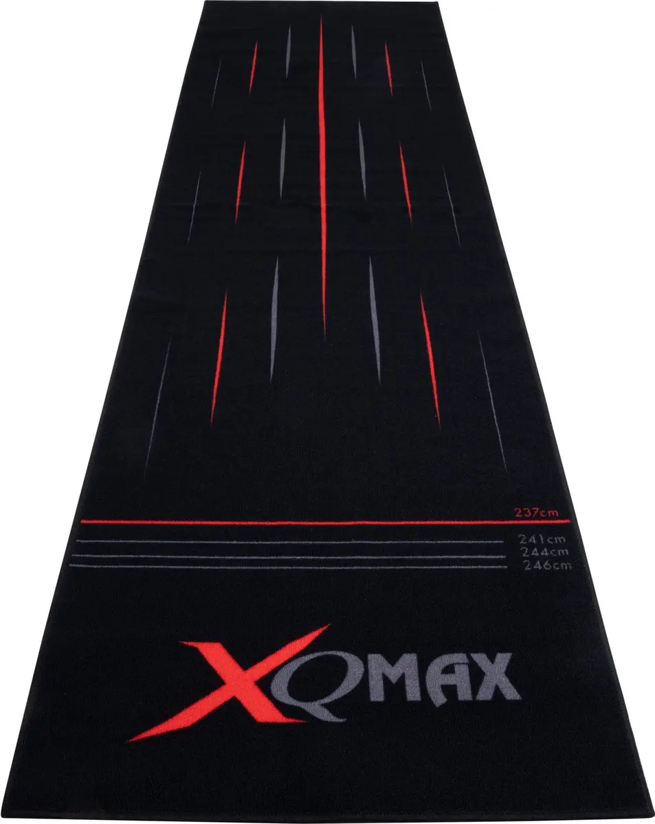 XQMax Carpet Dartmat QD2400090 - 285x80cm - Zwart/Rood